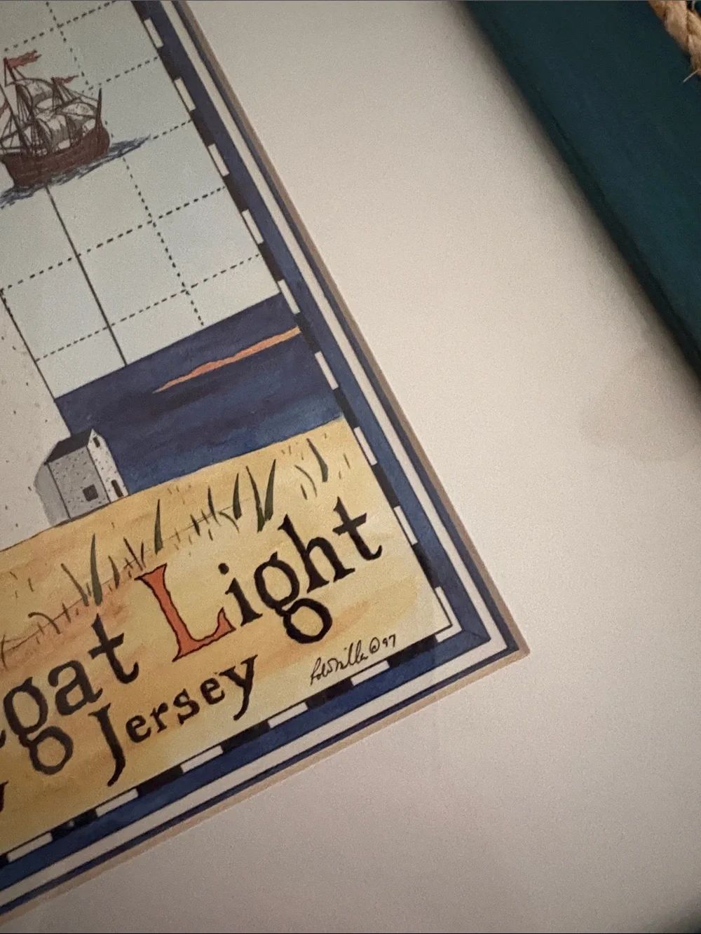 Pier 1  Miller's Lighthouses signed vintage nautical pictures framed in glass